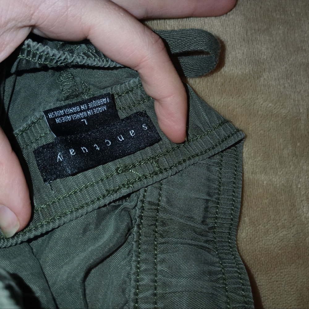 Deep Olive Green Cargo Trousers